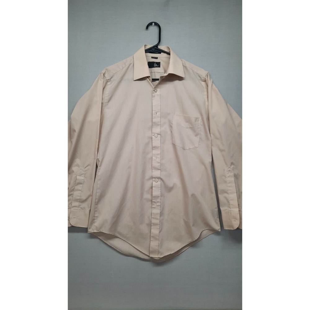 Ketch Striped Button Down Front Shirt Tan Size 15 / 32/33
